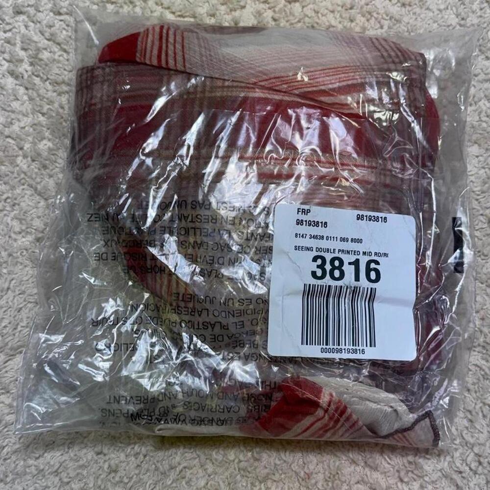 Free People Intimately Seeing Double Printed Midi Slip Dress Red Combo XL NWT - Picture 9 of 9